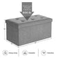 21 Gal Folding Chest Ottoman Grey FredCo