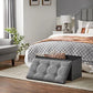 21 Gal Storage Ottoman Gray FredCo