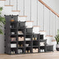 24-Cube Plastic Gray Shoe Storage Organizer Unit FredCo
