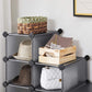 24-Cube Plastic Gray Shoe Storage Organizer Unit FredCo