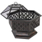 24" Outdoor Hex Shaped Patio Fire Pit Home Garden Backyard FredCo
