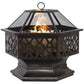 24" Outdoor Hex Shaped Patio Fire Pit Home Garden Backyard FredCo