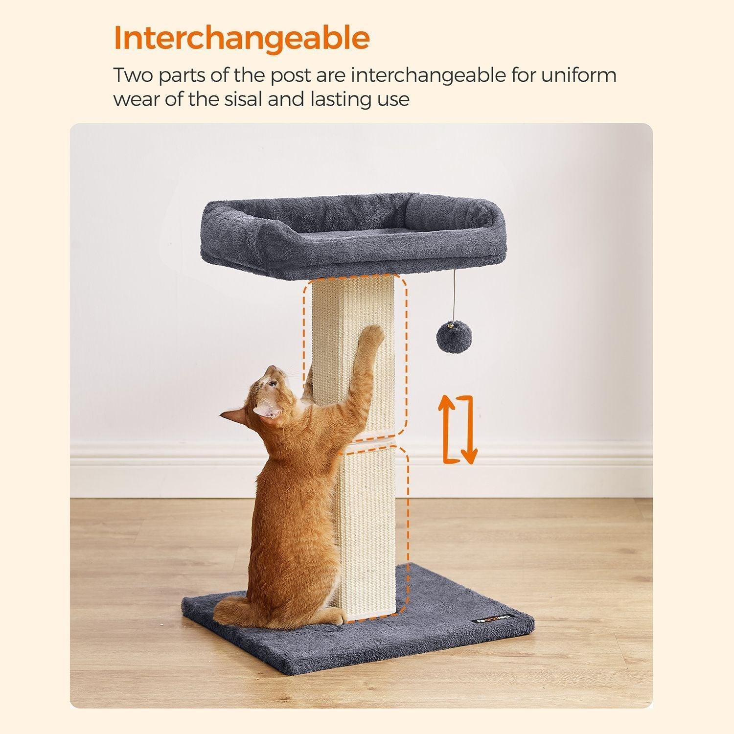 27.9-Inch Cat Scratching Post Dark Gray FredCo