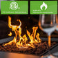 28in Propane Fire Pits Table, 50000 BTU Gas Square Outdoor Dinning FredCo