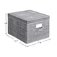 3 Fabric Storage Bins Set Gray FredCo