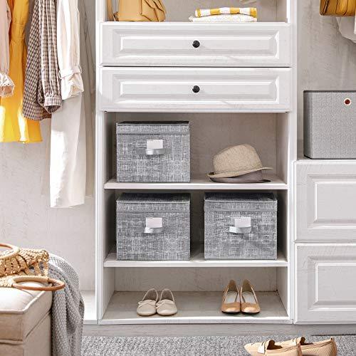 3 Fabric Storage Bins Set Gray FredCo