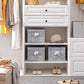3 Fabric Storage Bins Set Gray FredCo