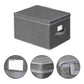 3 Fabric Storage Bins with Lids, Smoky Gray FredCo