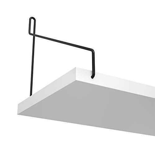 3 Floating Shelves Set, White and Black FredCo