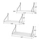 3 Floating Shelves Set, White and Black FredCo