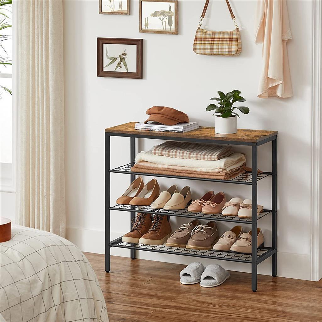 3 Grid Shelves Shoe Rack FredCo