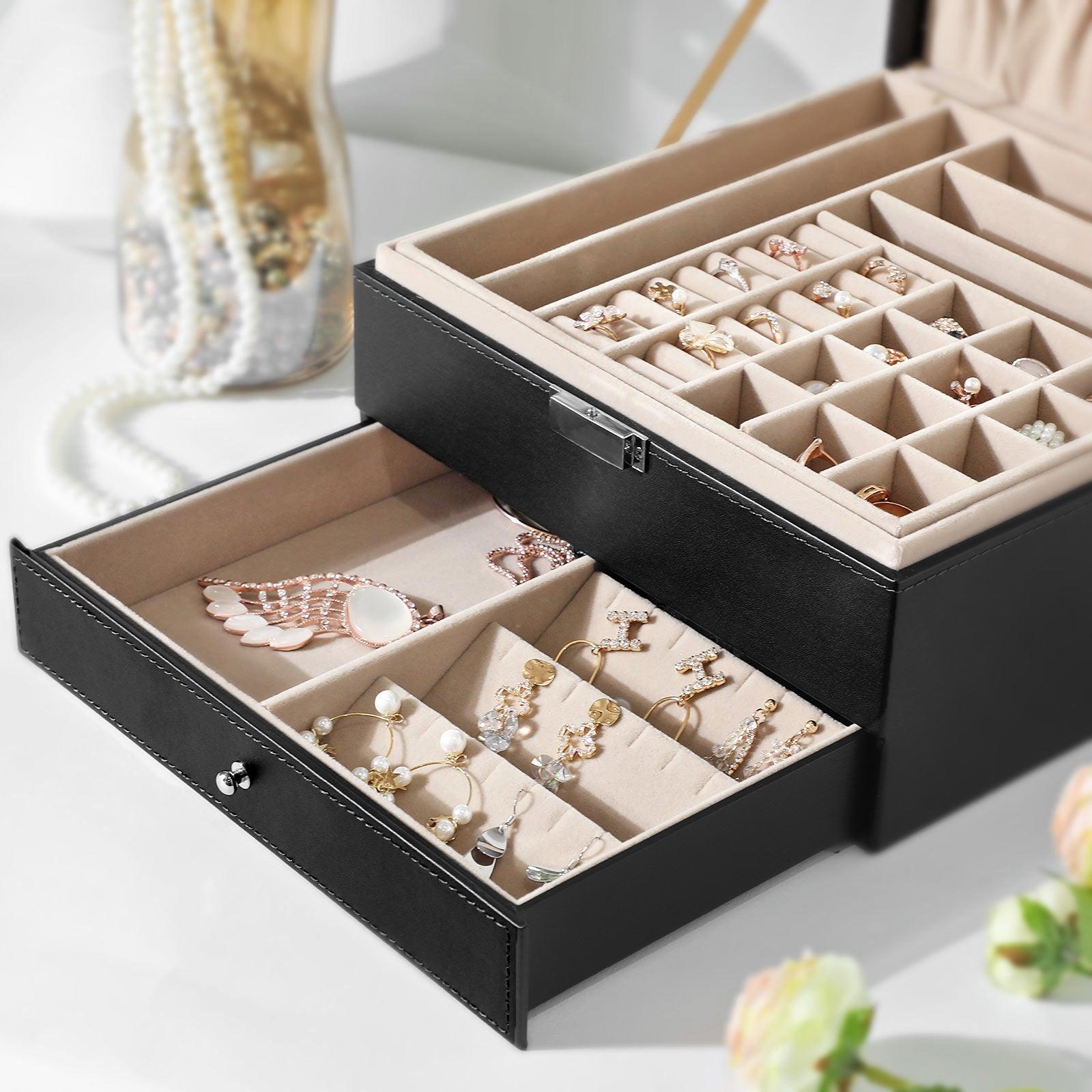 3 Layers Jewelry Organizer with Removable Tray FredCo