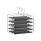 3 Pack Pants Hangers Black and Silver FredCo