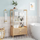 3 Shelve Bamboo Storage Cabinet FredCo