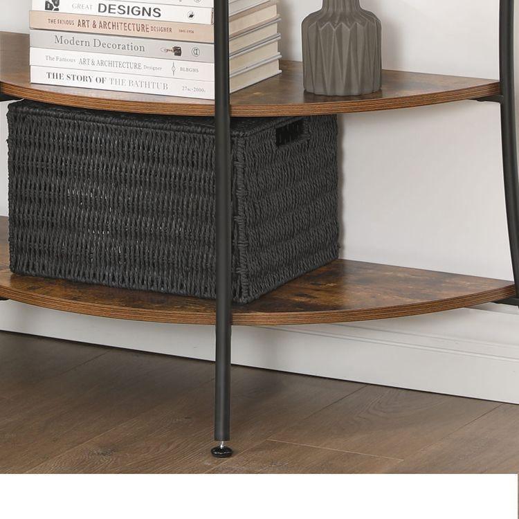 3 Shelves Console Table Rustic Brown FredCo