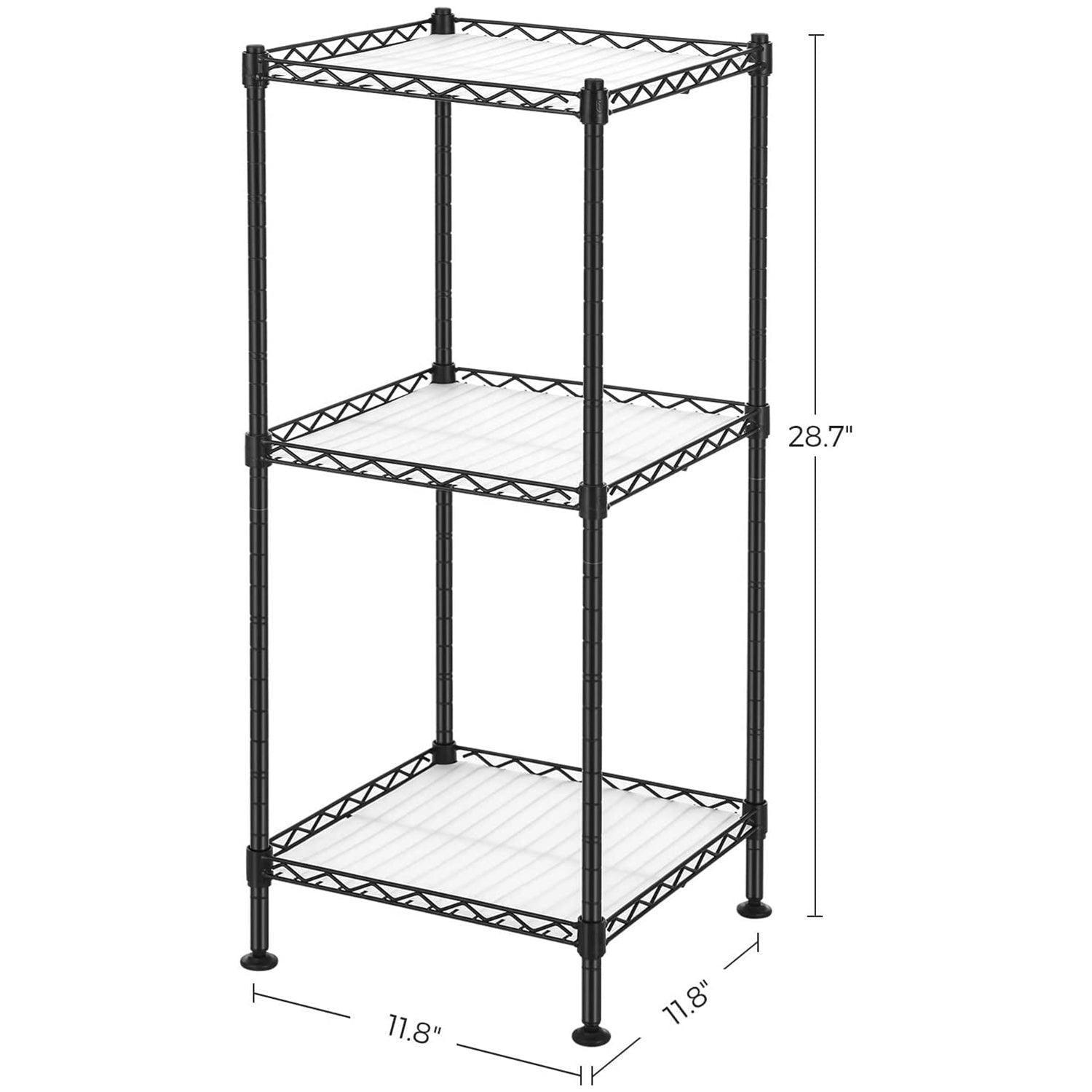 3-Tier Bathroom Shelf, 28” Black FredCo