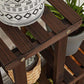 3-Tier Indoor Plant Shelf Rustic Dark Brown FredCo