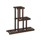3-Tier Indoor Plant Shelf Rustic Dark Brown FredCo