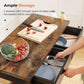 3-Tier Kitchen Island Rustic Brown and Black FredCo