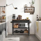 3-Tier Kitchen Island Rustic Brown and Black FredCo