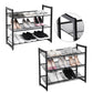 3-Tier Metal Mesh Shoe Rack Storage, 12 pairs of Shoes FredCo