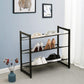 3-Tier Metal Mesh Shoe Rack Storage, 12 pairs of Shoes FredCo