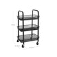 3-Tier Metal Storage Cart Black FredCo