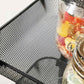 3-Tier Metal Storage Cart Black FredCo