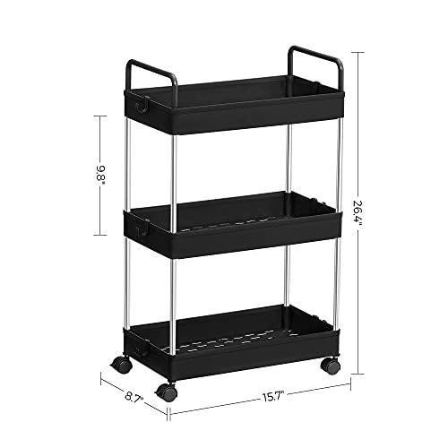 3-Tier Rolling Cart FredCo
