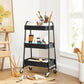 3-Tier Rolling Cart Black FredCo
