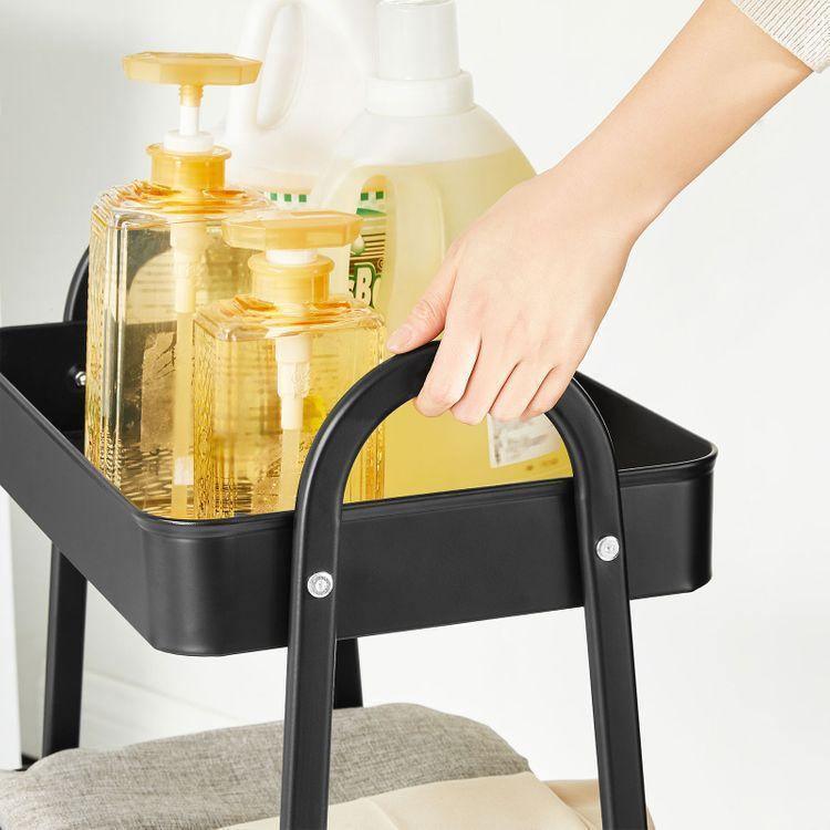 3-Tier Rolling Cart Black FredCo