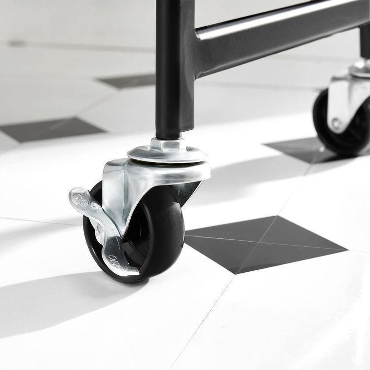 3-Tier Rolling Cart Black FredCo