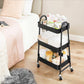 3-Tier Rolling Cart Black FredCo