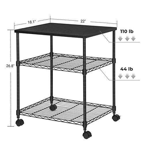 3-Tier Rolling Printer Cart FredCo