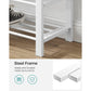 3-Tier Shoe Storage Bench White and Gray FredCo