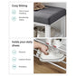3-Tier Shoe Storage Bench White and Gray FredCo