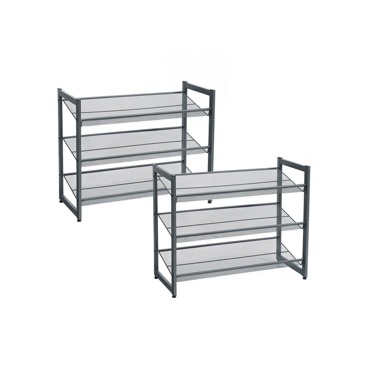 3-Tier Shoe Storage Rack with Adjustable Shelves FredCo