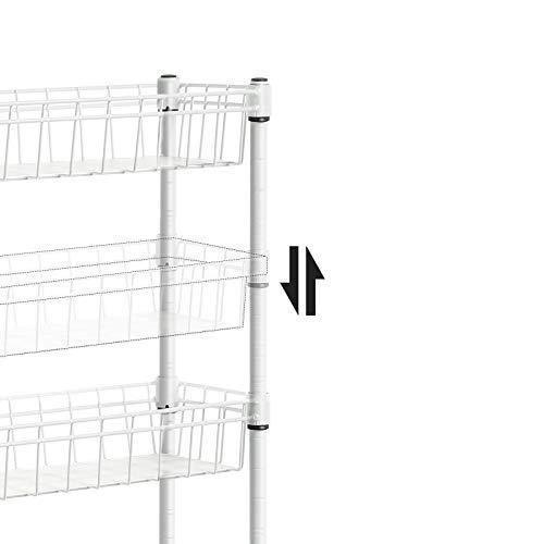 3-Tier Slim Rolling Trolley FredCo