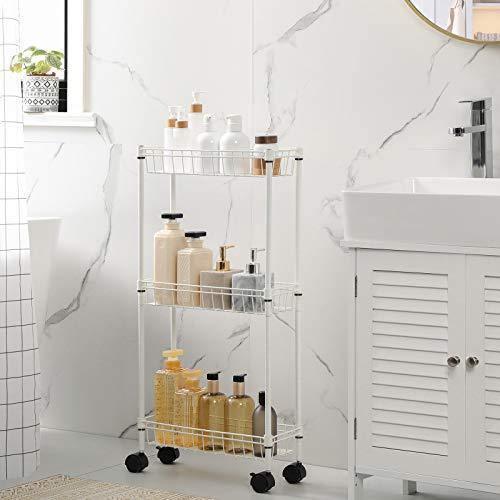 3-Tier Slim Rolling Trolley FredCo