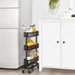 3-Tier Slim Storage Cart Black FredCo
