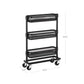 3-Tier Slim Storage Cart Black FredCo