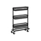 3-Tier Slim Storage Cart Black FredCo