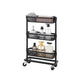 3-Tier Slim Storage Cart Black FredCo