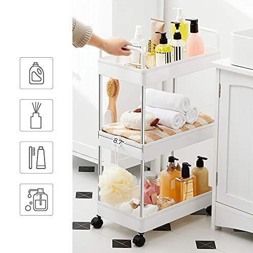 3-Tier Storage Cart White FredCo