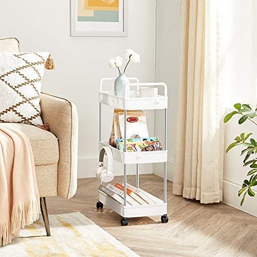 3-Tier Storage Cart White FredCo