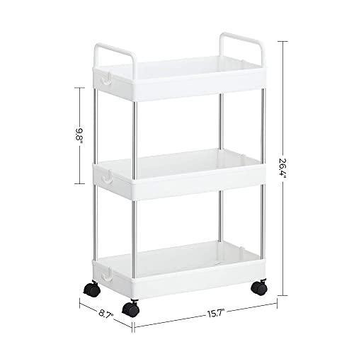 3-Tier Storage Cart White FredCo