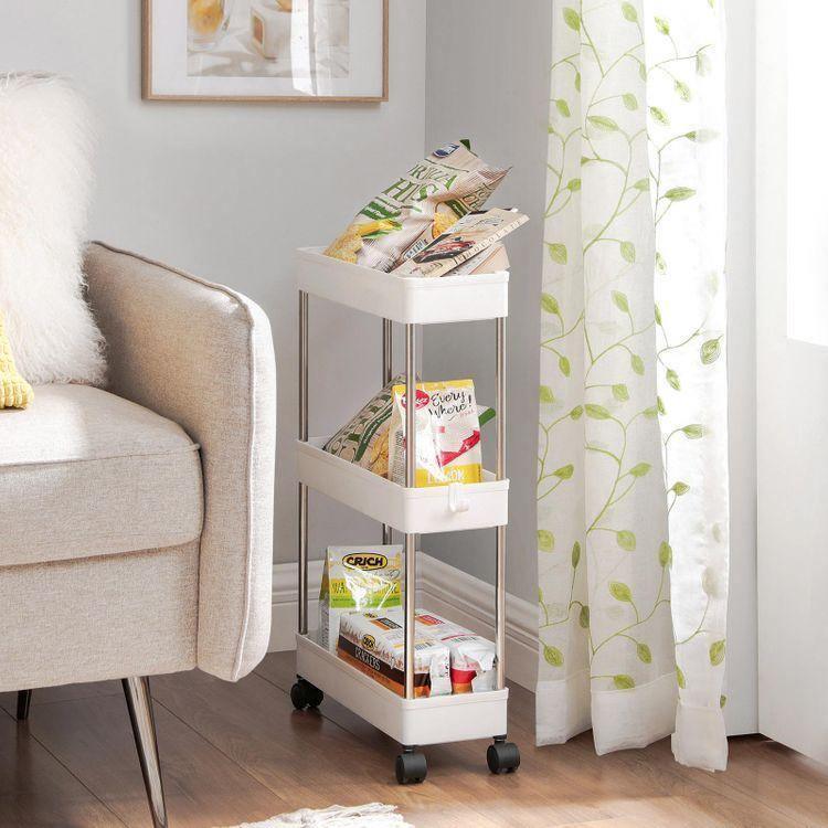 3-Tier Storage Trolley White FredCo