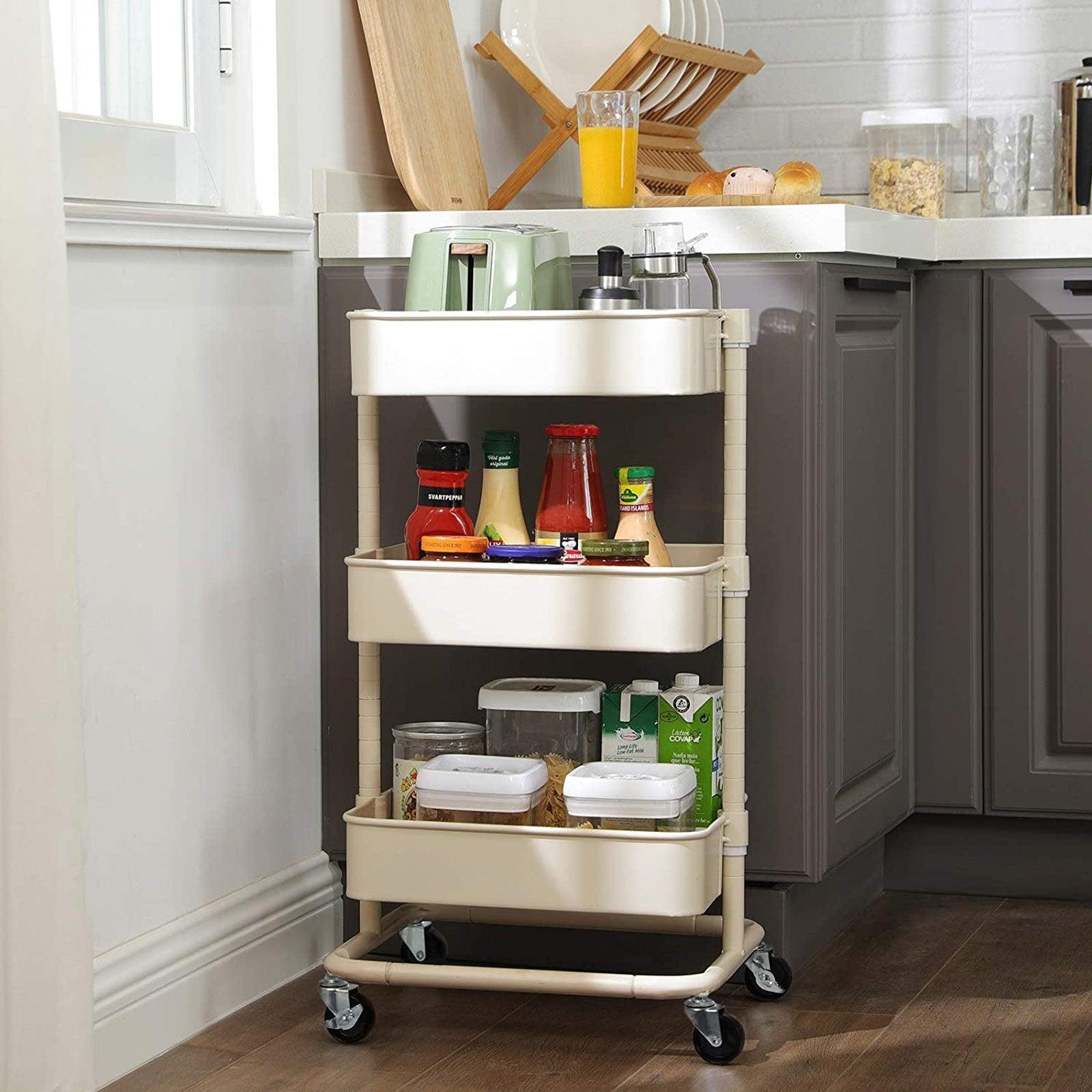 3 Tier Storage Trolley, White FredCo