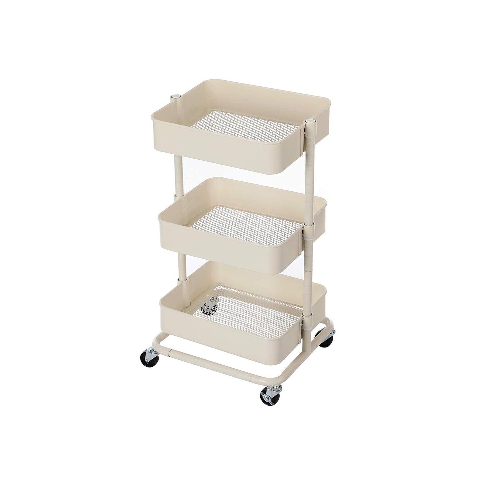 3 Tier Storage Trolley, White FredCo