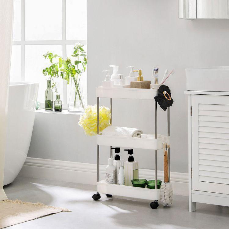 3-Tier Storage Trolley White FredCo